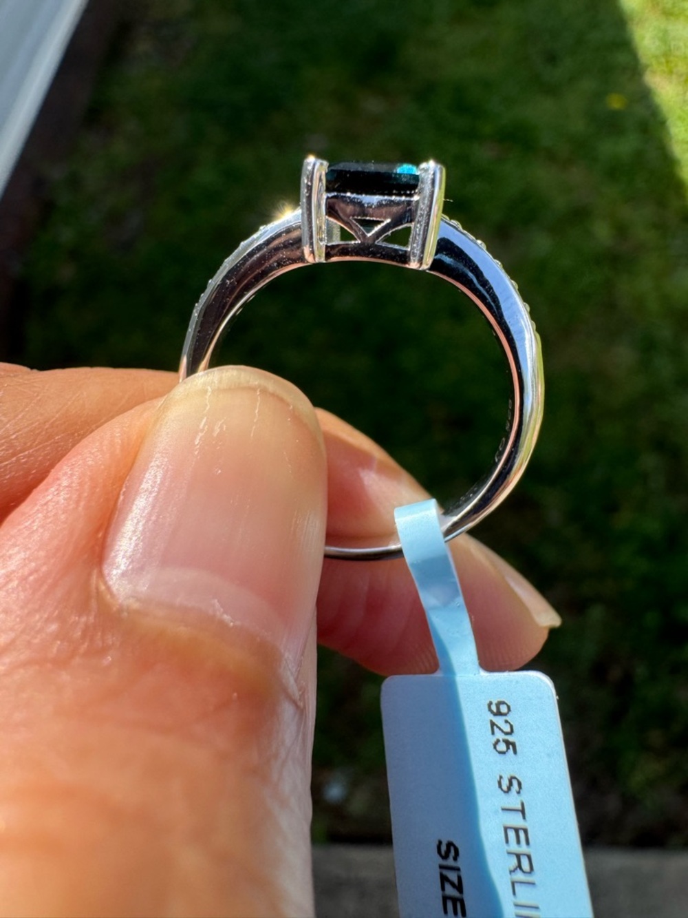 2.83CTW  Emerald Cut London Blue Tapaz Lab Grown Diamond - Picture 3 of 10
